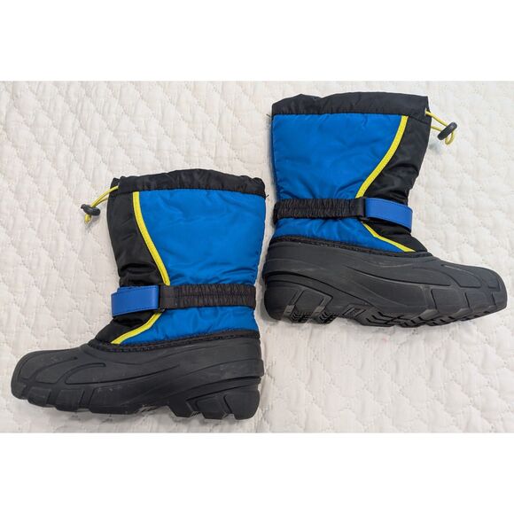 ❄️ Sorel Youth Flurry Boots Size 4 Waterproof Snow Winter Blue/Black - Picture 3 of 10
